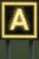 The sign as it appears in X-Plane