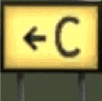 The sign as it appears in X‑Plane