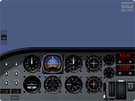 The general aviation panel in X-Plane Remote for iPad