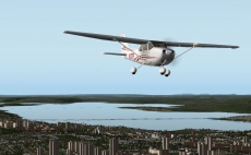 The Cessna 172 SP in X-Plane 10 on a final approach