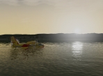 A sunrise reflected off the water