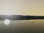 A sunrise reflected off the water