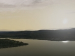 A sunrise reflected off the water