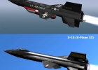 The X-15 model in X-Plane 9 compared to the one in X-Plane 10
