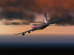 The stock Boeing 747 model, with a custom livery. Image courtesy of AVSIM Online and killerx12.