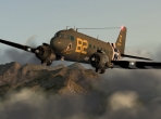 Leading Edge Simulations' DC-3 aircraft model, covered in CYTZ Watcher's C-47 repaint. Image courtesy of AVSIM Online and Comanche.