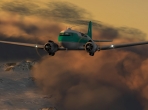 The Leading Edge Simulations DC-3 in the skies of Alaska. Image courtesy of AVSIM Online and Comanche.