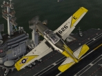 JRollon's T-34C Mentor model in a flyby over an aircraft carrier. Image courtesy of AVSIM Online and Comanche.