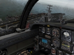 JRollon's T-34C Mentor model in a flyby over an aircraft carrier. Image courtesy of AVSIM Online and Comanche.