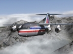 The Avroliner Project's RJ70 model over the Himalayas. Image courtesy of AVSIM Online and mausberg.