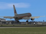 X-Plane Freeware's Boeing 757-200 landing in a custom Washington, DC scenery. Image courtesy of AVSIM Online and Mau Xpilot.