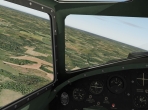 Looking out the cockpit of the B-17G