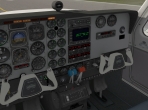 The 3-D cockpit of the Beechcraft Baron 58 in X-Plane 10