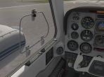 The 3-D cockpit of the Beechcraft Baron 58 in X-Plane 10