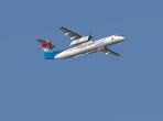 The De Havilland Dash 8 in flight