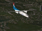 The De Havilland Dash 8 in flight