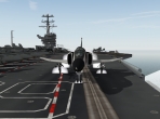 An F-4 Phantom II, taking off from a carrier