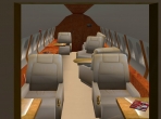 The passenger cabin of the Falcon 7X