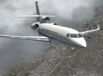The Falcon 7X in a turn
