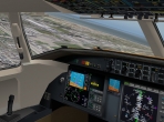 The Falcon 7X instrument panel, seen from the copilot's side