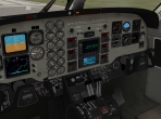 The 3-D cockpit of the Beechcraft King Air C90B in X-Plane 10