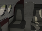 The cabin of the Beechcraft King Air C90B in X-Plane 10