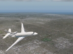 Soaring over the LA area in the Falcon 7X business jet