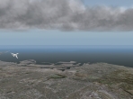 The coast line in the Los Angeles photorealistic scenery
