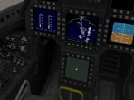 The 3-D cockpit in the Lockheed Martin/Boeing F-22 Raptor of X-Plane 10