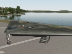 X-Plane 10's Northrop B-2 Spirit on the runway