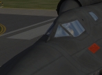 The cockpit of the SR-71, seen from the outside