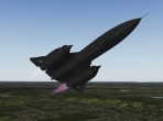 X-Plane 10's SR-71 Blackbird in flight