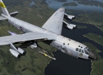 X-Plane 10's North American X-15, ready to drop from the B-52 mothership