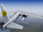 X-Plane 10's North American X-15, ready to drop from the B-52 mothership