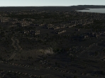 A densely packed city in X-Plane 10