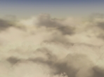 Sunset above the clouds