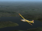 The R-26S soaring on a sunny day