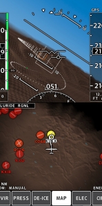 A visual display of locations your craft can likely glide to