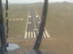 Approaching the runway during the Albuquerque test flight