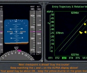 Space Shuttle's EFIS display, complete with instructions for a succesful approach