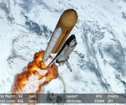 Climbing to the outer reaches of the atmosphere in the Space Shuttle app