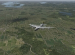The B-52 performing a fly-by
