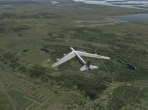 The B-52 performing a fly-by