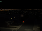 A backdrop of the city at night