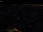 An X-Plane 10 city at night
