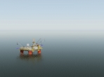 A large oil rig in X-Plane 10