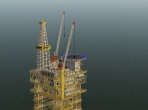 A large oil platform in X-Plane 10