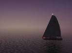 A sailboat in X-Plane 10