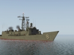 A battleship in X-Plane 10