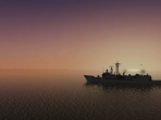 A battleship in X-Plane 10